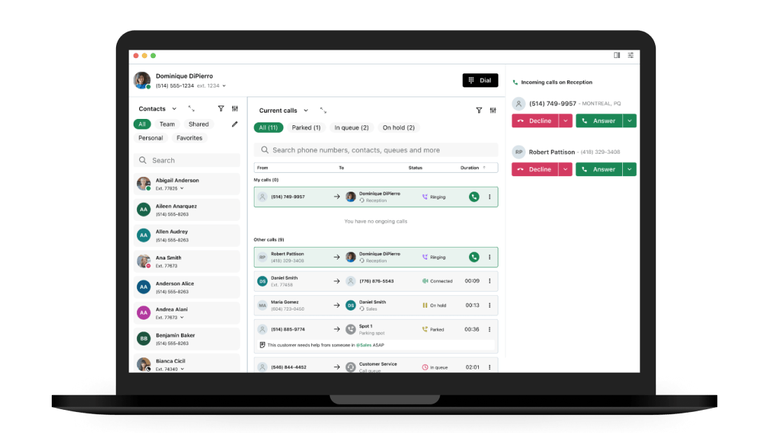 GoTo Connect’s Reporting and Analytic dashboard.