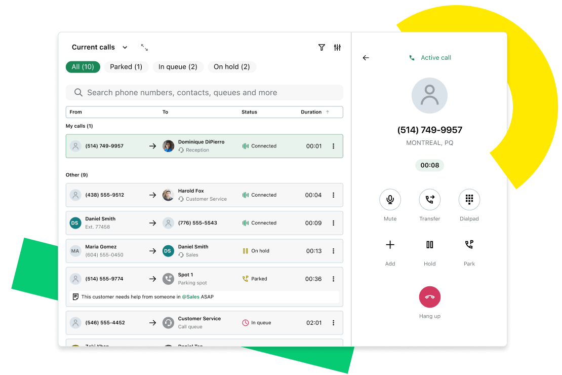 Thumbnail features GoTo’s Attendant Console for receptionists and operators.