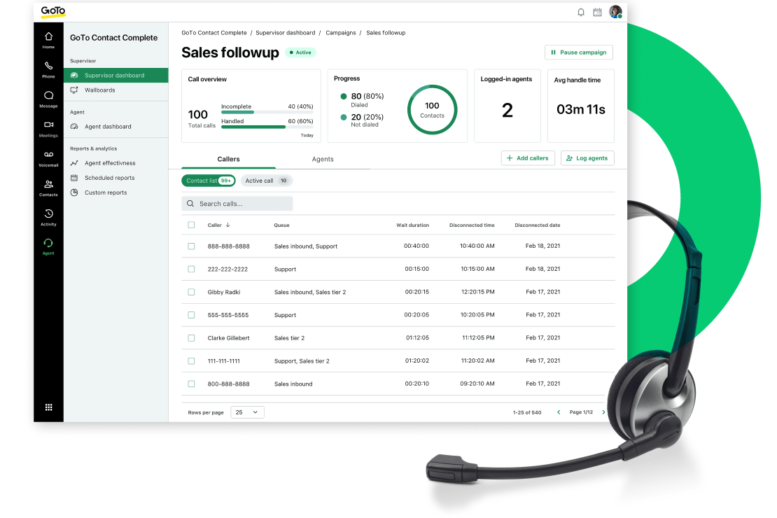 Route customer calls and follow-ups with GoTo Connect.