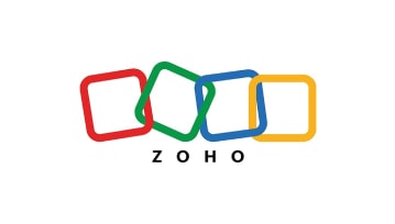 Logo van Zoho.
