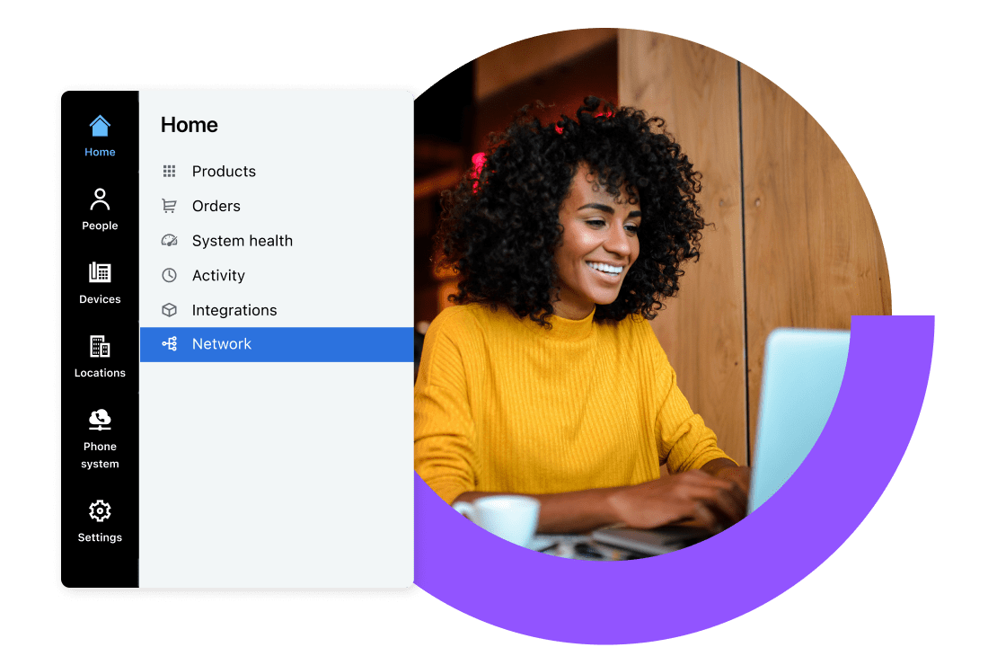 Woman uses GoTo Admin console as part of her GoTo Resolve free trial.