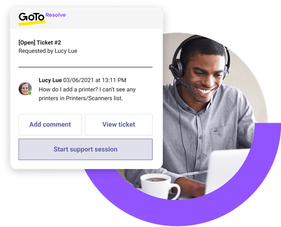 Conversational ticketing in Go To Resolve makes putting in an I-T request as simple as sending a chat.