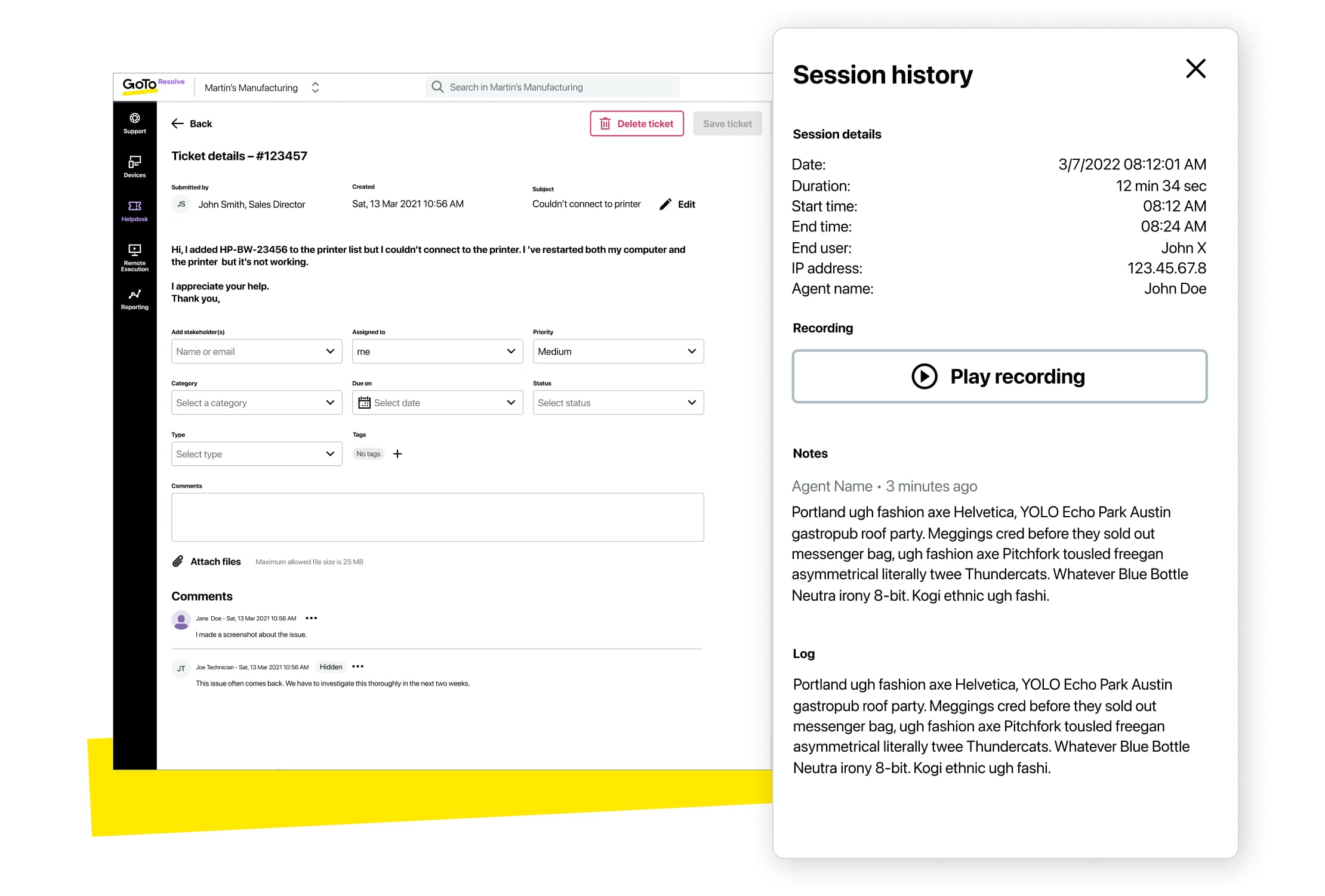 Keep track of your support sessions and monitor how teams are doing – and where they can improve