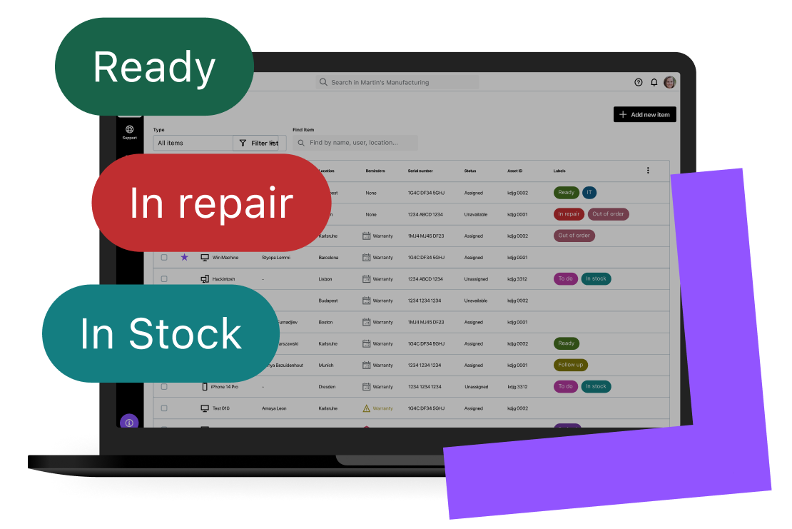 Schermata delle categorie ed etichette personalizzate di GoTo Risolvere.