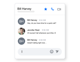 Pantalla de chat de GoToConnect