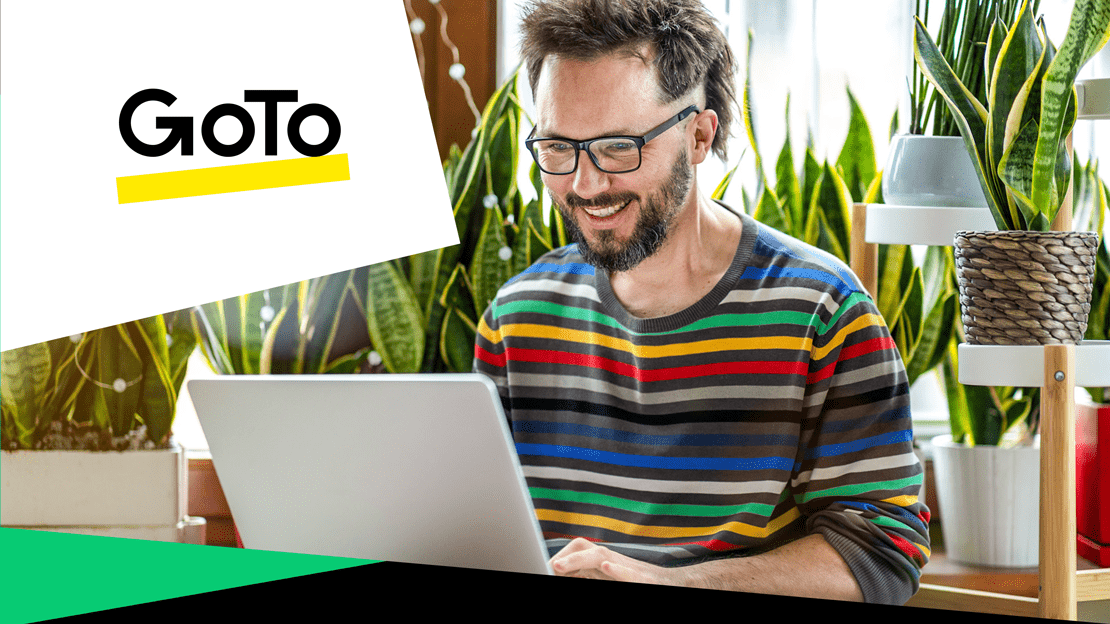 Thumbnail for pdf: Getting Your Tech to Pay Off with a man smiling at his computer